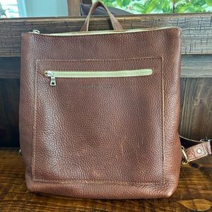 Portland Leather Goods tote backpack in Sedona
